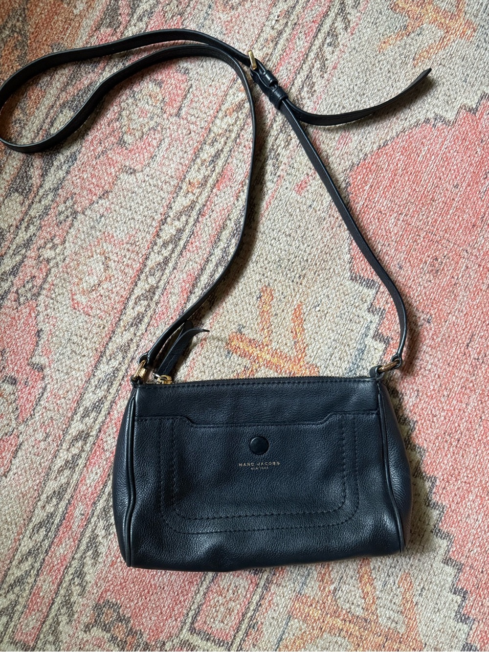 Marc Jacobs Black Leather Empire City Crossbody Bag